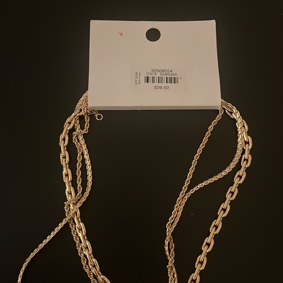 Three layer gold tone necklace - Picture 5 of 7